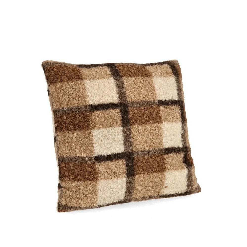 CUSCINO LAURENCE QUADRI 45X45 MARRONE